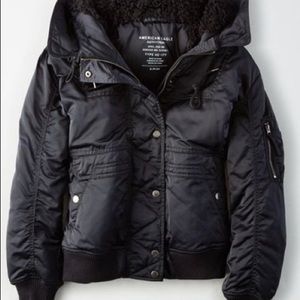 AEO Hooded Bomber Jacket